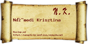 Némedi Krisztina névjegykártya