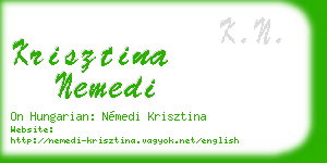krisztina nemedi business card