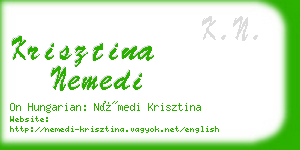 krisztina nemedi business card